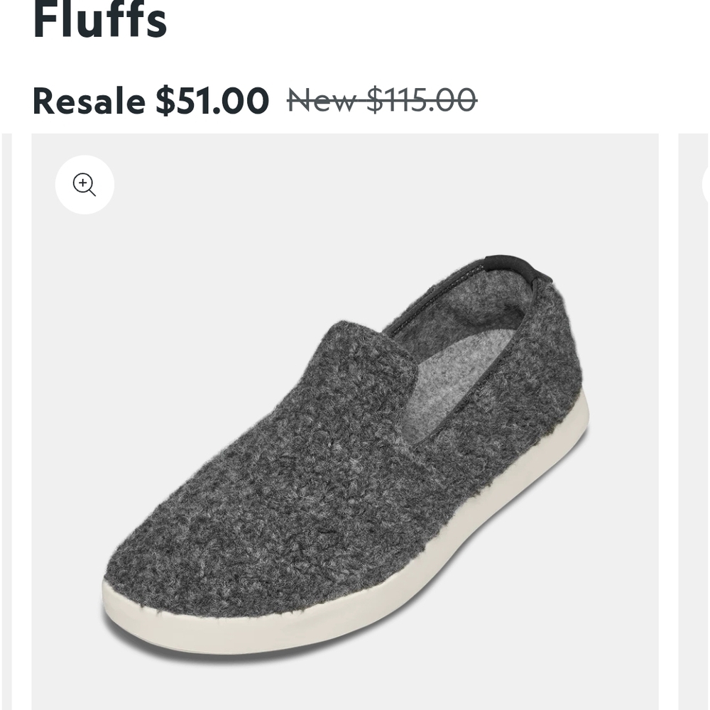 .Allbirds Gray Wool Fluffy Loungers. W11 - Picture 3 of 8